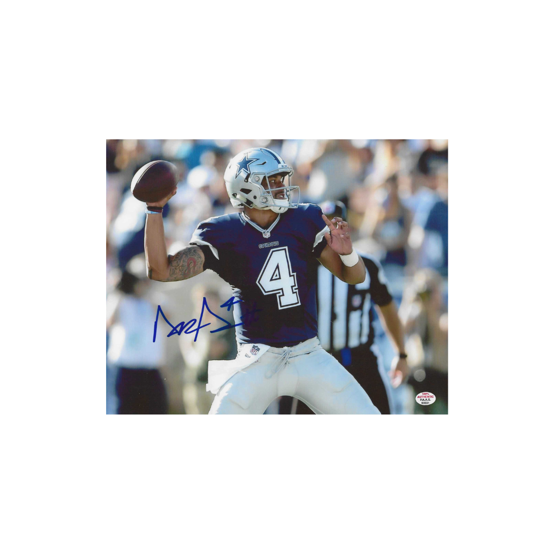 Dak Prescott of the Dallas Cowboys signed 8x10 photo PAAS COA