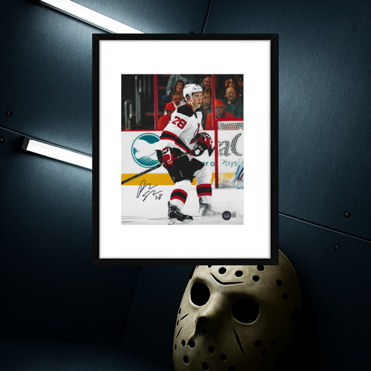 Damon Severson New Jersey Devils Autographed 8x10 Photo Hologram W/Frame