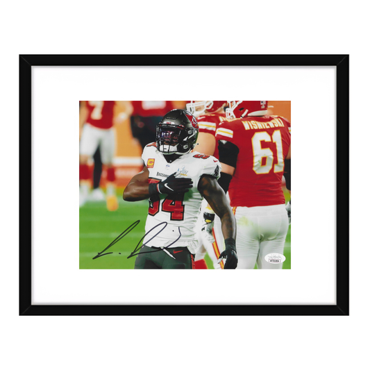 Lavonte David Tampa Bay Buccaneers Autographed 8x10 Photo JSA coa Framed