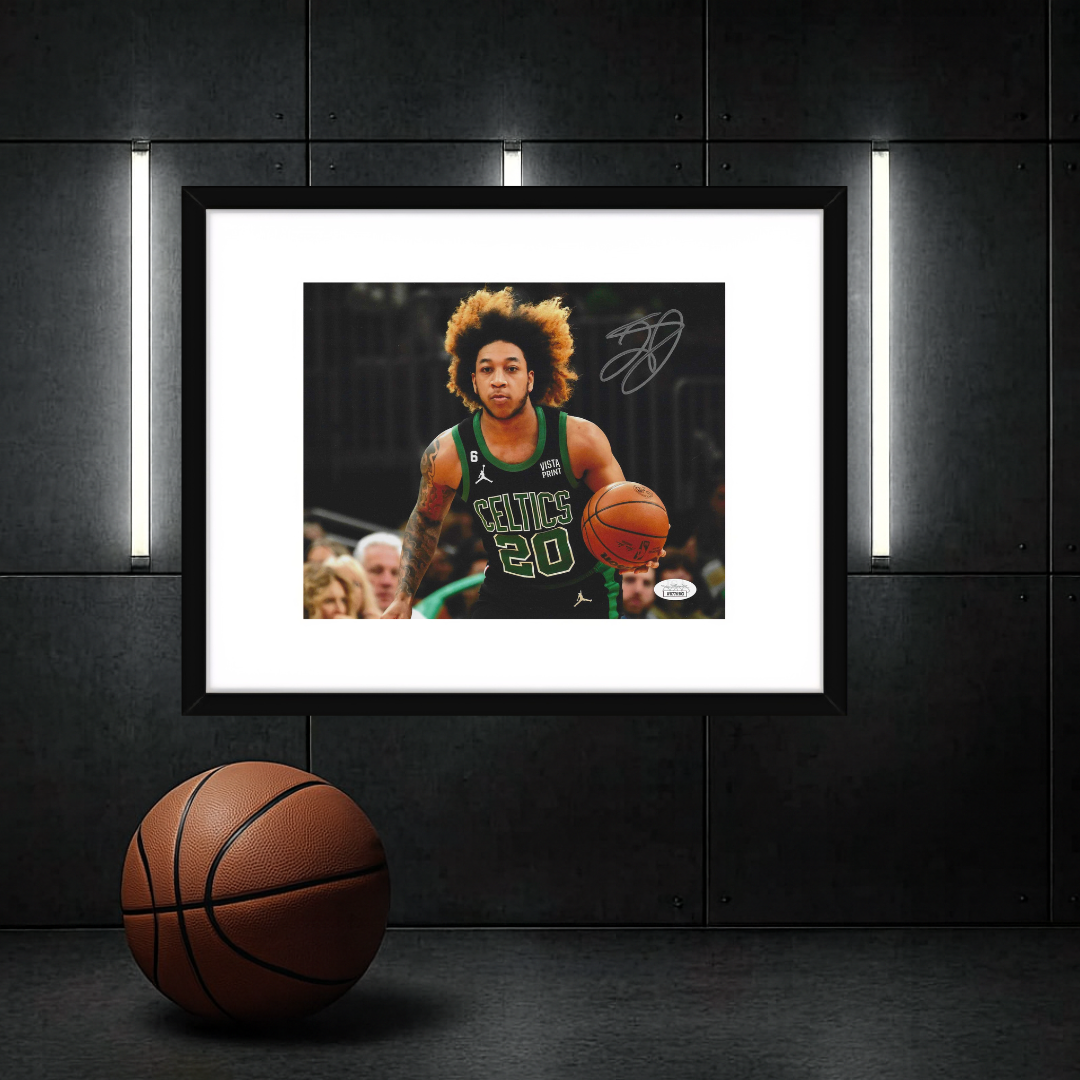 J.D. Davison Boston Celtics Autographed 8x10 Photo coa W/Frame