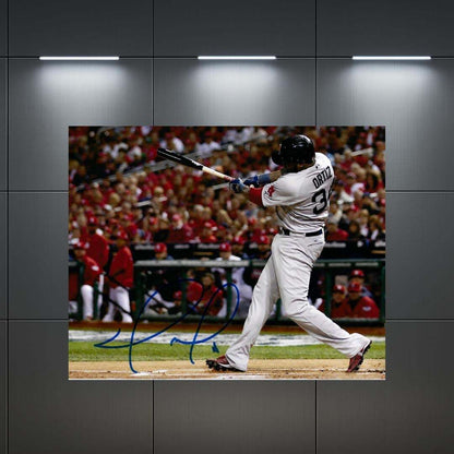 David Ortiz Boston Red Sox printed signature-style 8x10 photo art reprint, product image 1 of 3; not hand-autographed