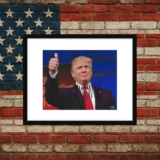 Donald Trump POTUS 47 autographed 8x10 photo COA W/Frame