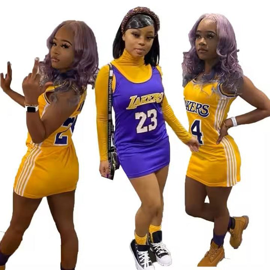 Basketball Spandex Dress for Women - Comfortable Fit, Versatile Style, Ideal for Sports and Casual Wear - Fan Freaks