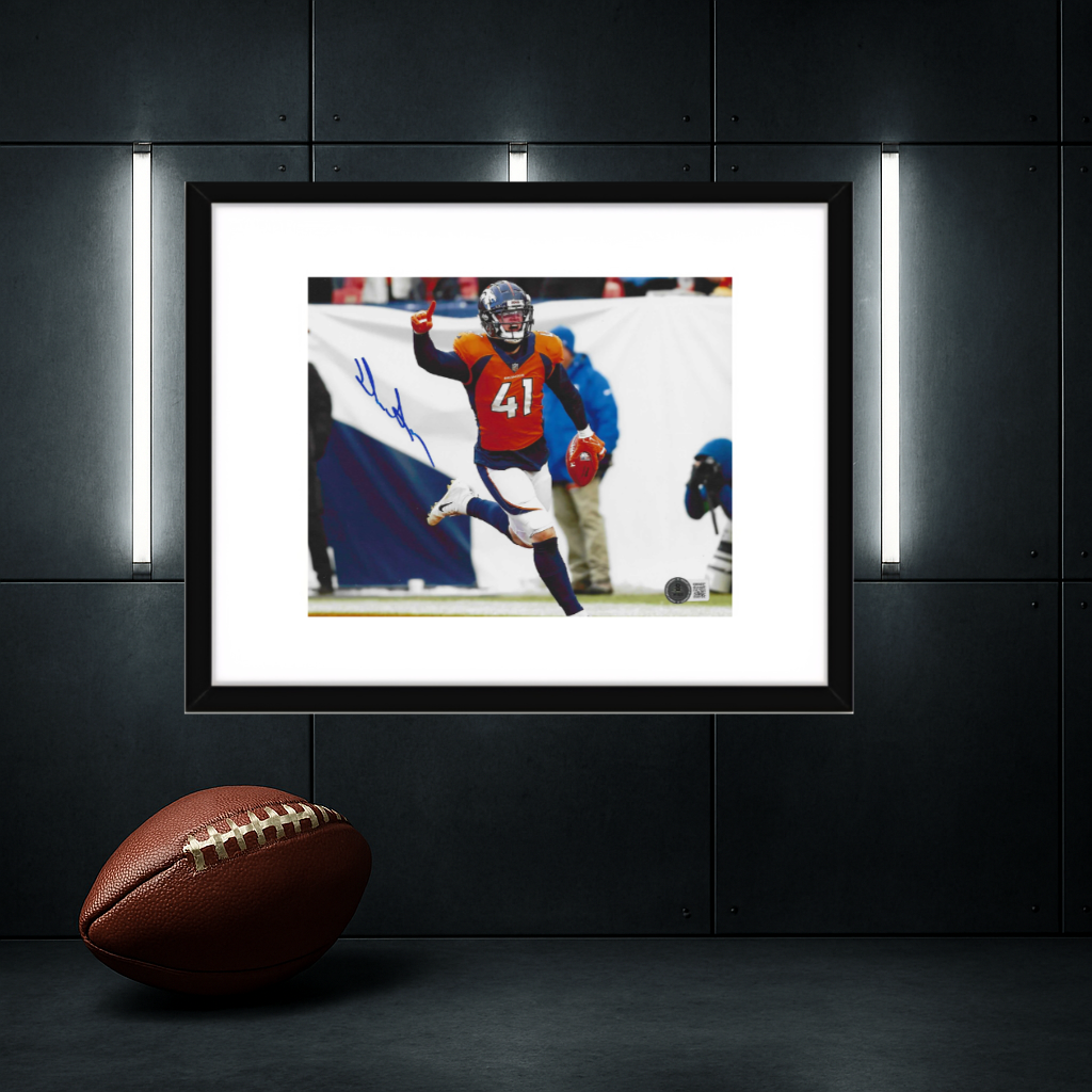 Drew Sanders Denver Broncos Autographed 8x10 Photo Hologram W/Frame