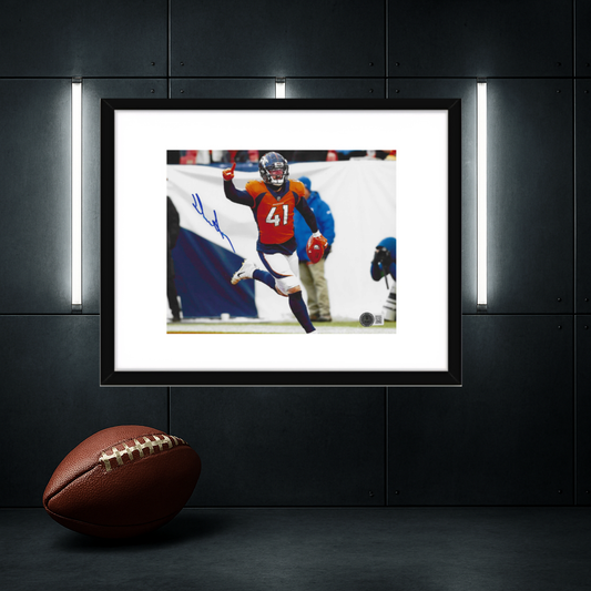 Drew Sanders Denver Broncos Autographed 8x10 Photo Hologram W/Frame