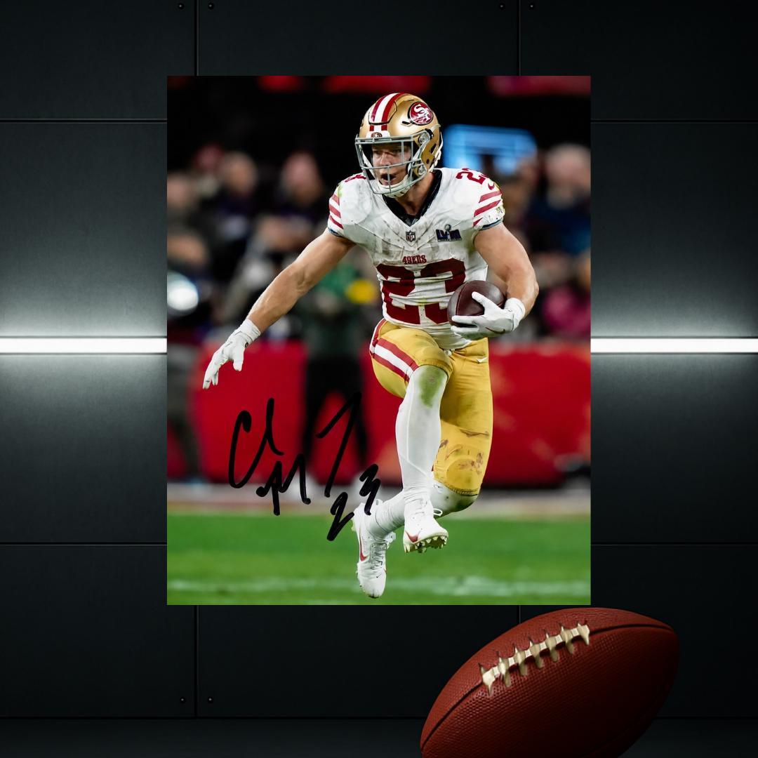 Christian McCaffery SF 49ers Signed Photo Print Autograph Wall Art #3
