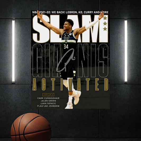 Giannis Antetokounmpo Milwaukee Bucks Signed Photo Print Autograph Wall Art