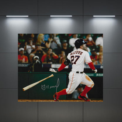 Jose Altuve Houston Astros printed signature-style 8x10 photo art reprint design 1, product image 1 of 3; not hand-autographed