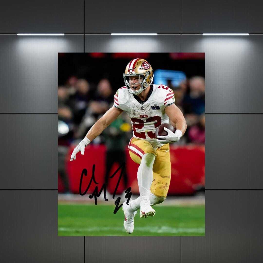 Christian McCaffery SF 49ers Signed Photo Print Autograph Wall Art #3