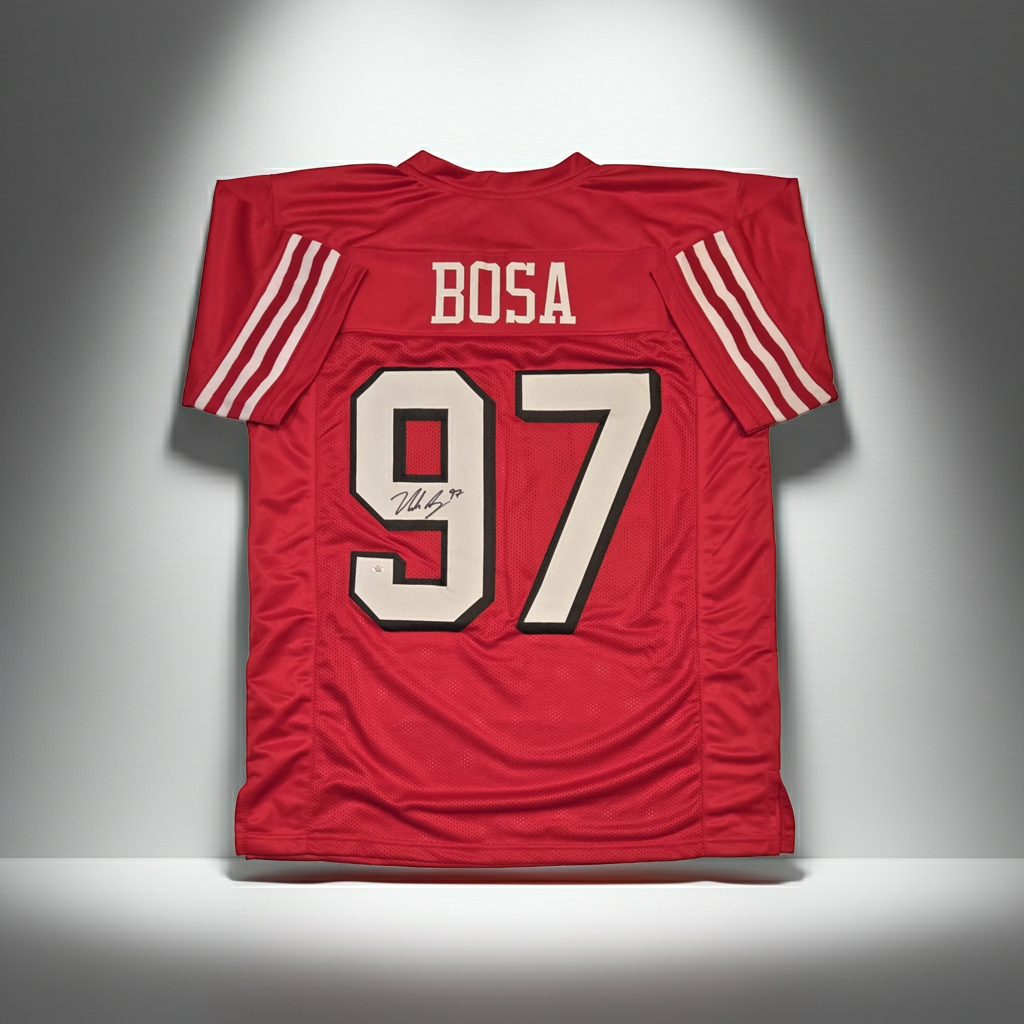 Nick Bosa San Francisco 49ers autographed football jersey PAAS COA (XL)