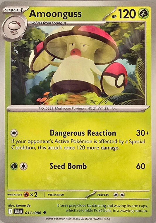 Amoonguss (011/086) Uncommon card from the Scarlet & Violet: Black Bolt expansion
