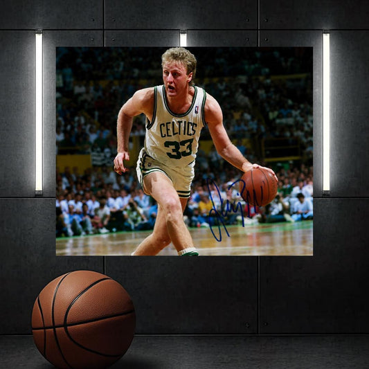 Larry Bird Boston Celtics Signed Photo Print Autograph Wall Art