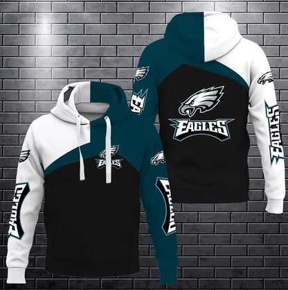 Philadelphia Eagles men's NFL Sideline Athletic Stack performance pullover hoodie