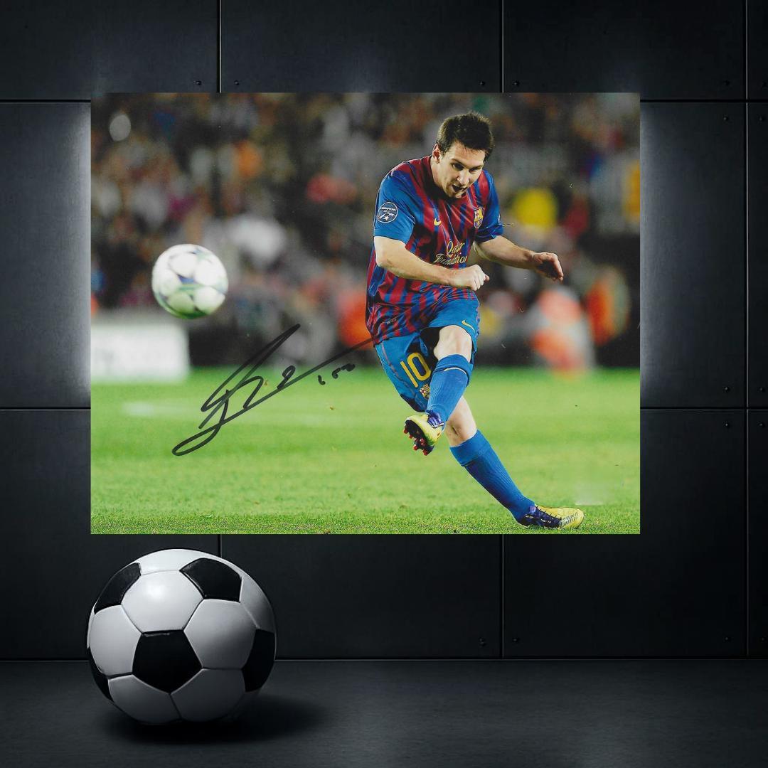 Lionel Messi 7 Signed Photo Print Autograph Wall Art
