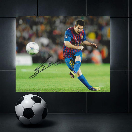 Lionel Messi 7 Signed Photo Print Autograph Wall Art
