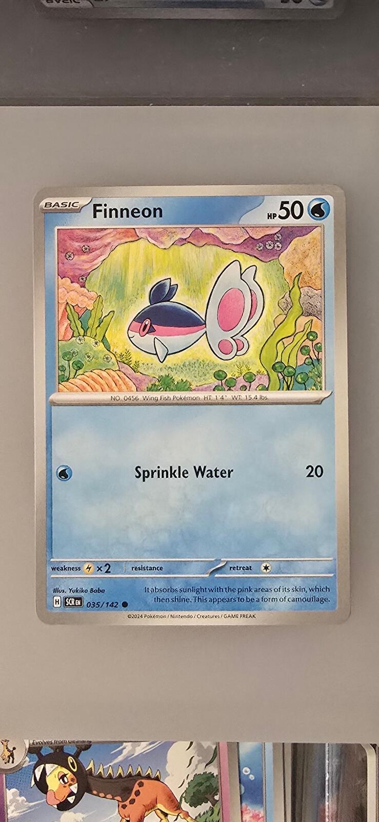 Finneon 035/142 from the Pokémon Stellar Crown set.