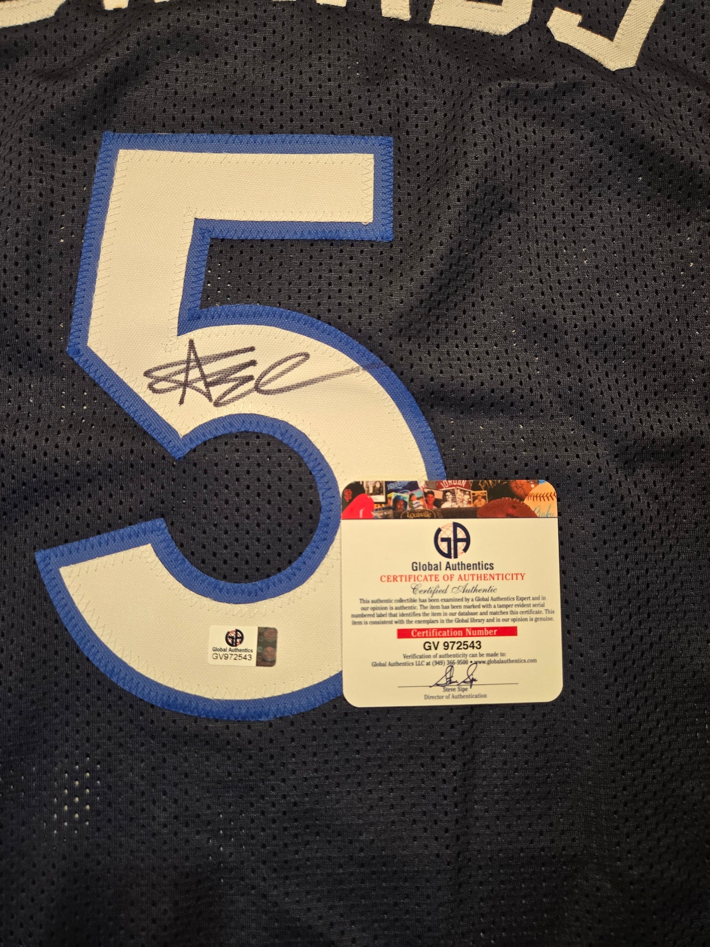 Anthony Edwards Minnesota Timberwolves Autographed Navy Basketball Jersey coa