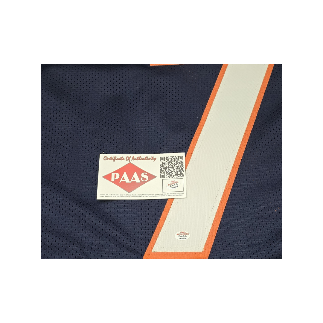 John Elway of the Denver Broncos autographed football jersey COA