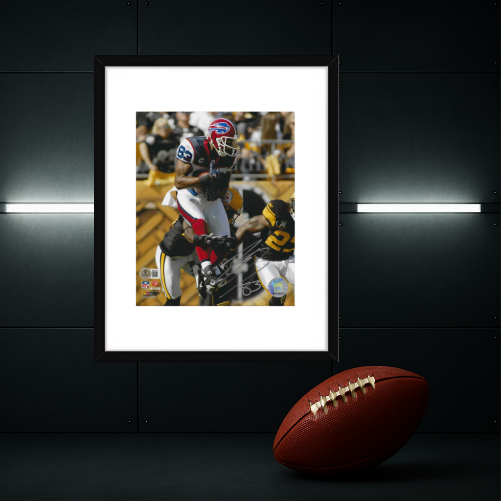 Lee Evans Buffalo Bills Autographed 8x10 Photo Hologram W/Frame