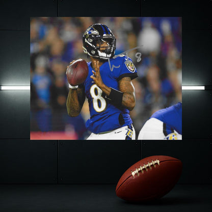 Lamar Jackson Baltimore Ravens signature-style photo reprint – 8x10 Art Print #3