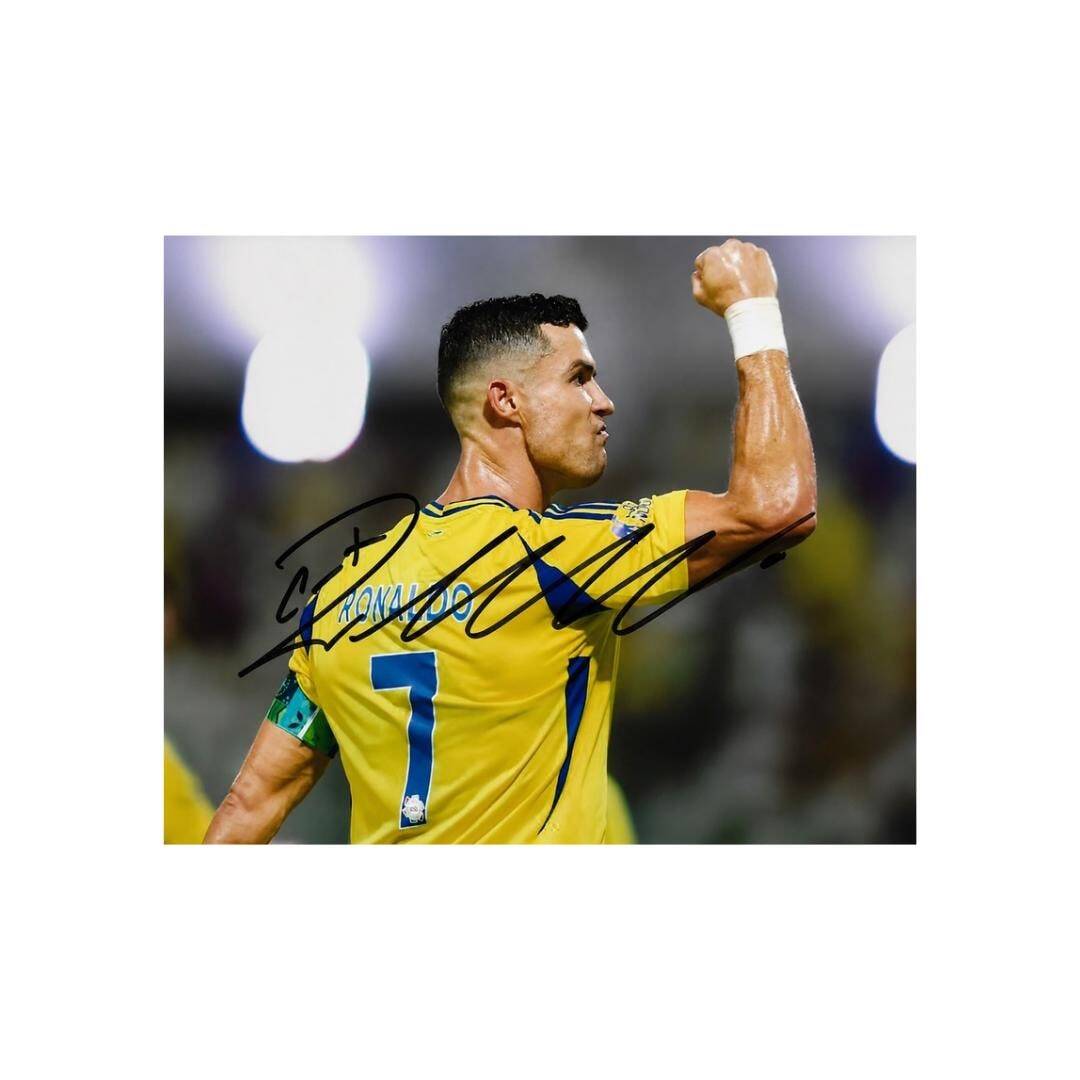 Cristiano Ronaldo Al Nassr FC 5 Signed Photo Print Autograph Wall Art
