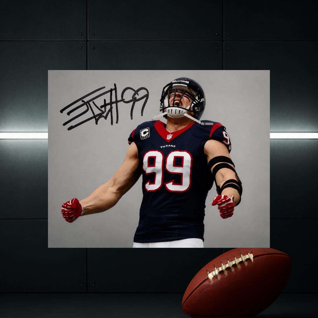 J.J. Watt Houston Texans Signed Photo Print Autograph Wall Art