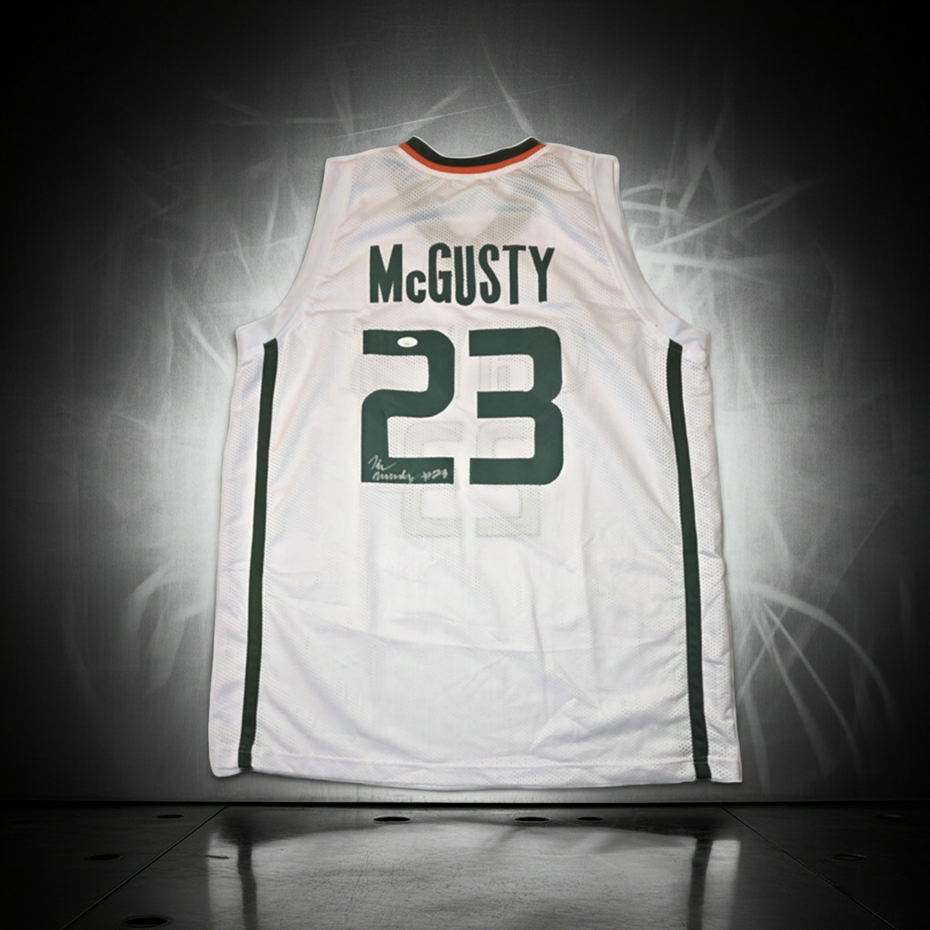 Kameron McGusty Miami Hurricanes Autographed Basketball Jersey JSA coa