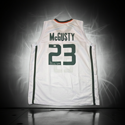 Kameron McGusty Miami Hurricanes Autographed Basketball Jersey JSA coa