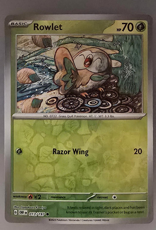 Rowlet card Pokémon TCG: Scarlet & Violet—Obsidian Flames