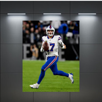 Josh Allen Buffalo Bills printed signature-style 8x10 photo art reprint design 1, product image 1 of 3; not hand-autographed