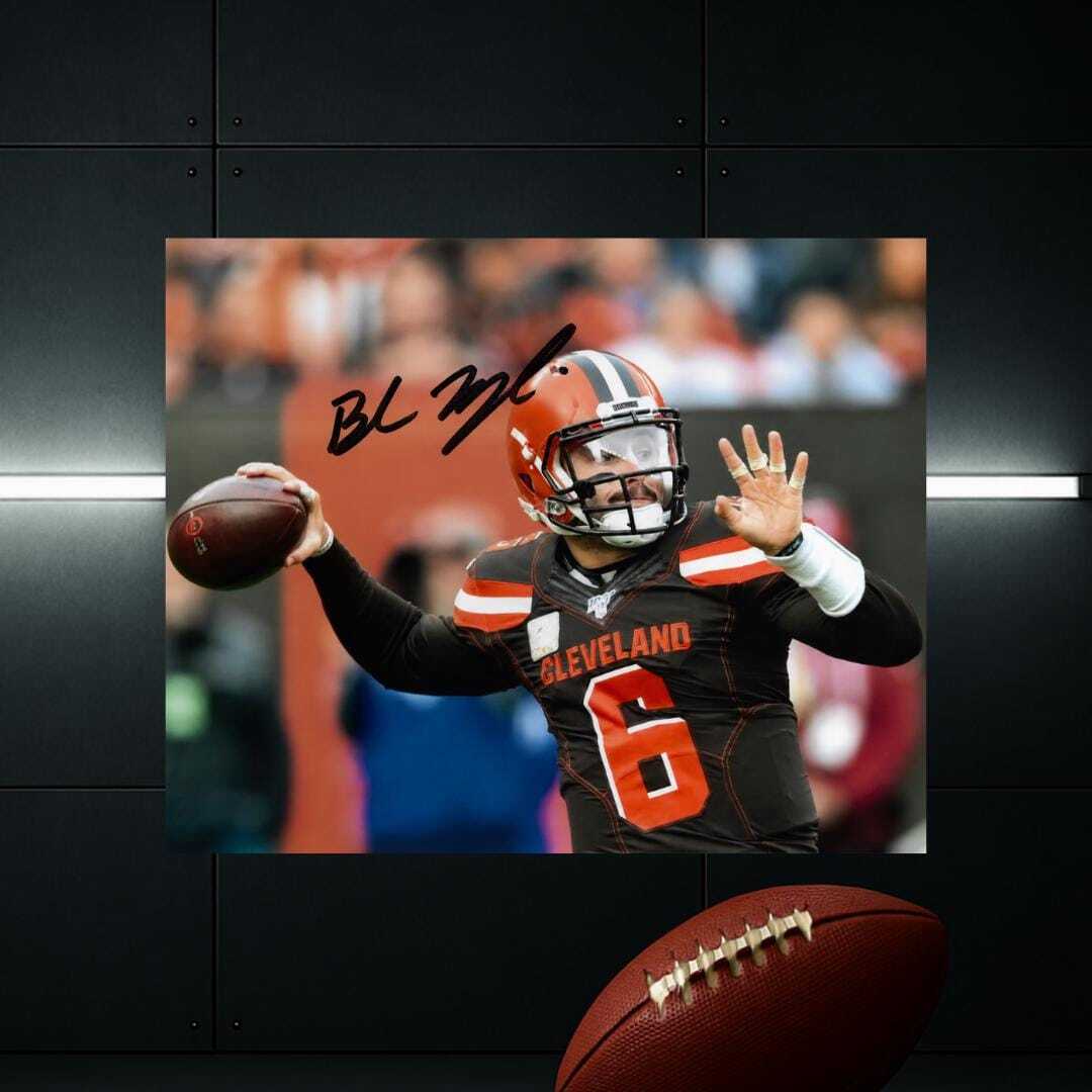 Baker Mayfield Cleveland Browns Signed Photo Print Autograph Wall Art
