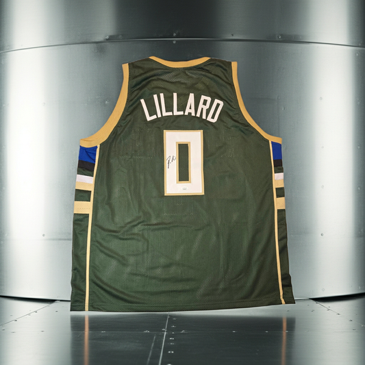 Damian Lillard Milwaukee Bucks signed basketball jersey JSA COA