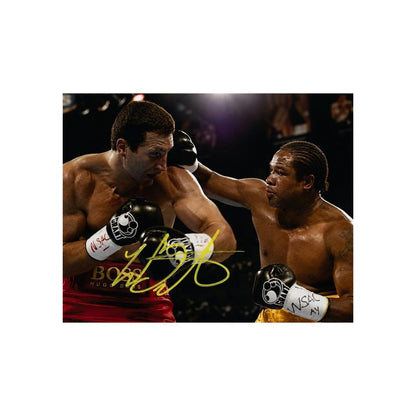 Lamon Brewster boxing printed signature-style 8x10 photo art reprint, product image 2 of 3; not hand-autographed