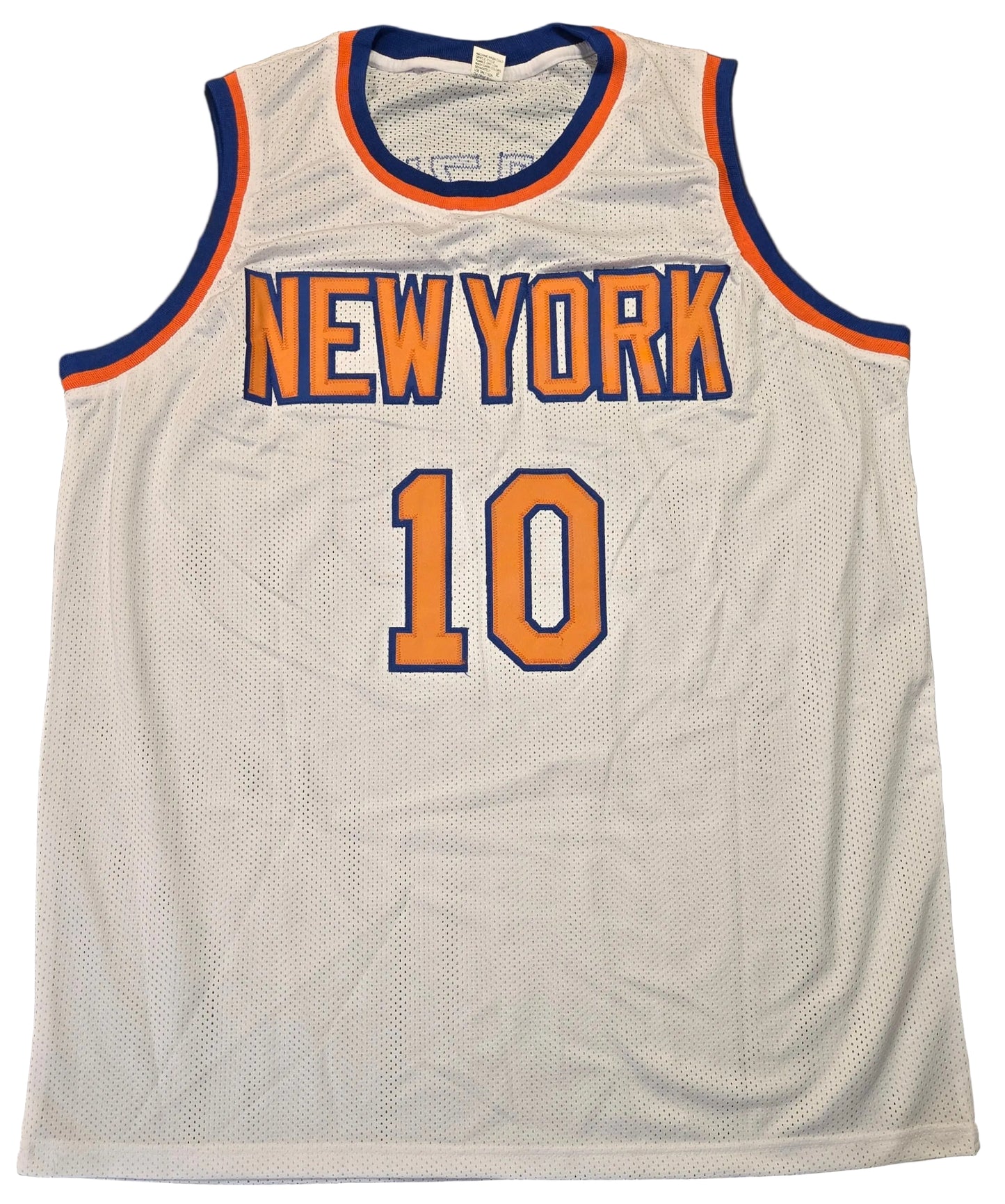 WALT FRAZIER SIGNED NEW YORK KNICKS #10 JERSEY WITH COA