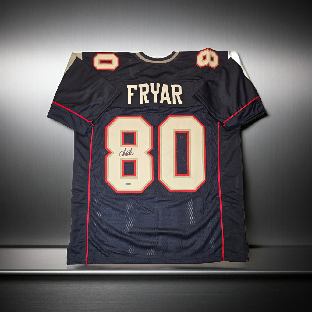 NEW ENGLAND PATRIOTS IRVING FRYAR SIGNED JERSEY WITH COA (XL)