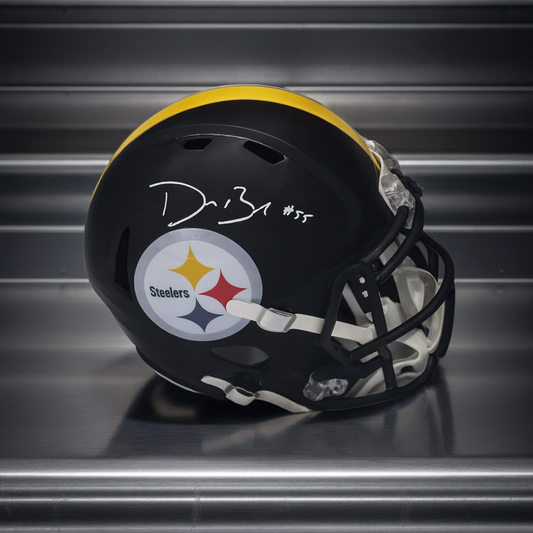 Devin Bush Pittsburgh Steelers autographed full size football helmet COA