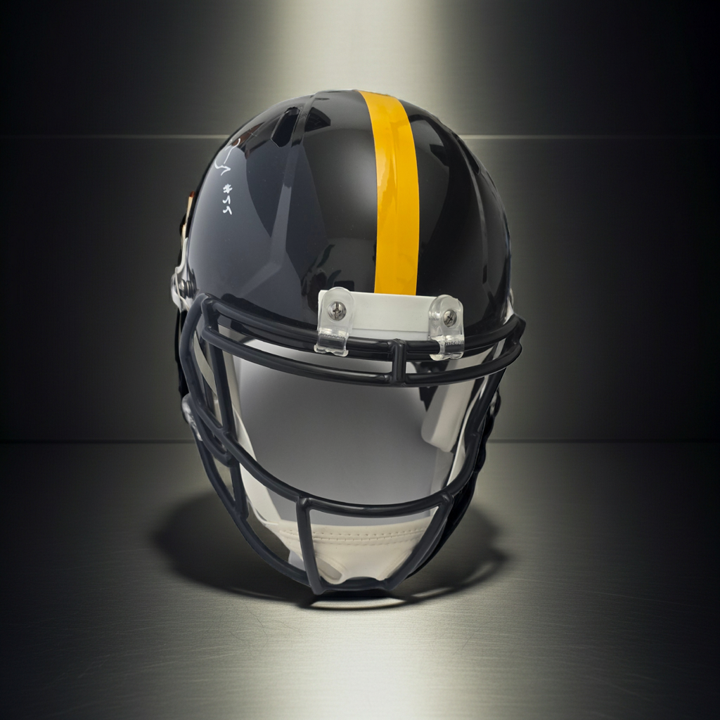Devin Bush Pittsburgh Steelers autographed full size football helmet COA