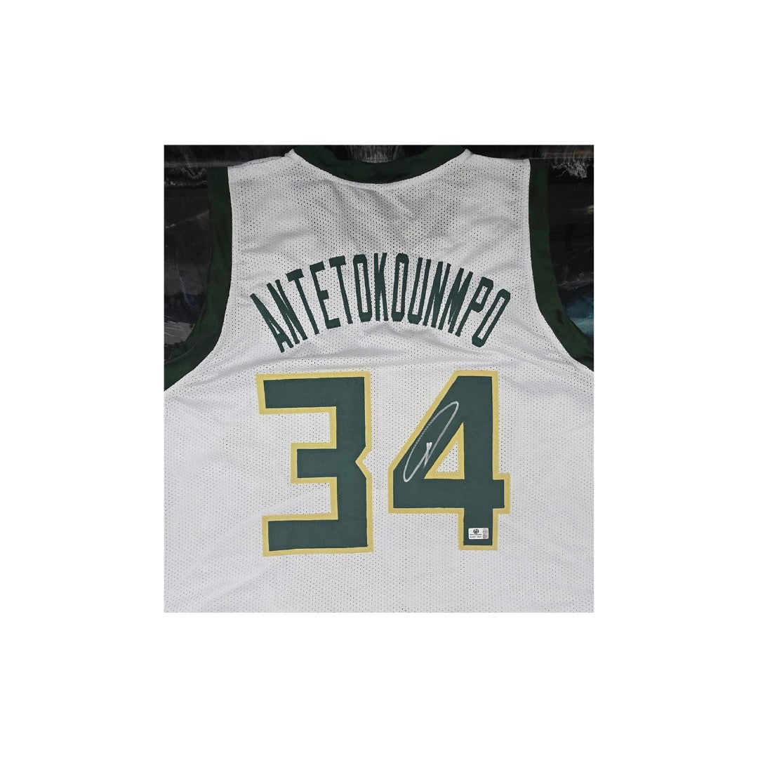 Giannis Antetokounmpo Milwaukee Bucks Jersey With COA