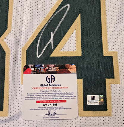 Certificate of authenticity for Giannis Antetokounmpo autographed Bucks jersey