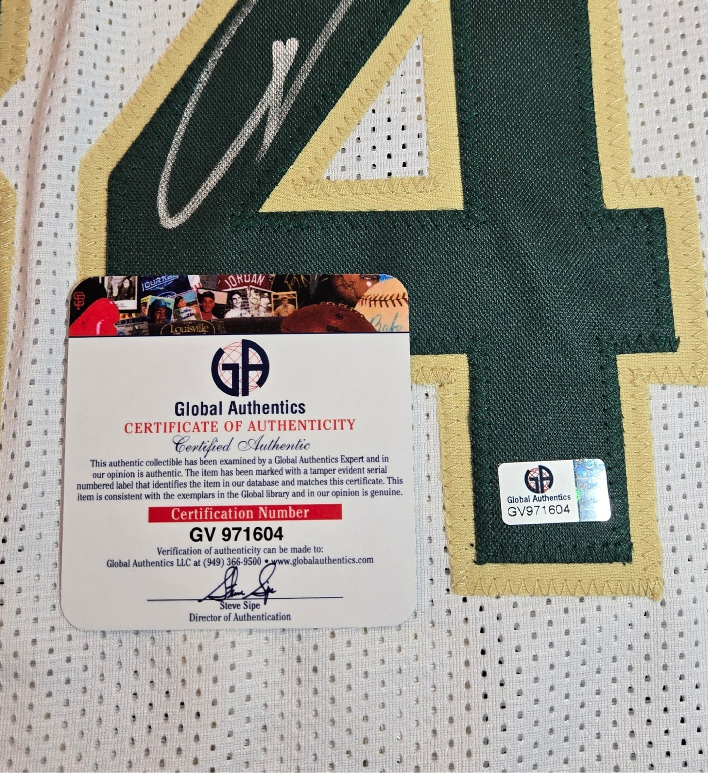 Giannis Antetokounmpo Milwaukee Bucks Jersey With COA