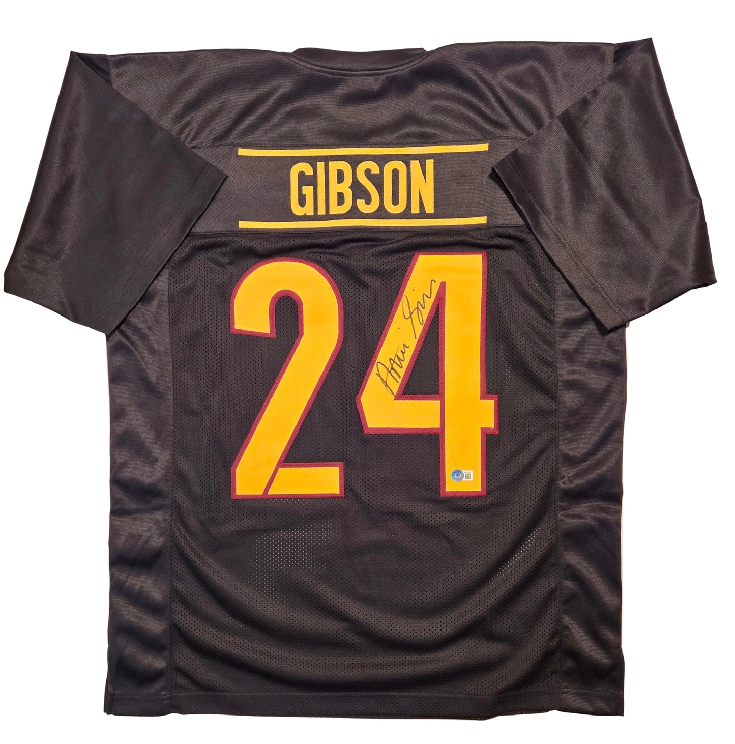 Antonio Gibson of the Washington Commanders signed football jersey Beckett Sticker (XL)