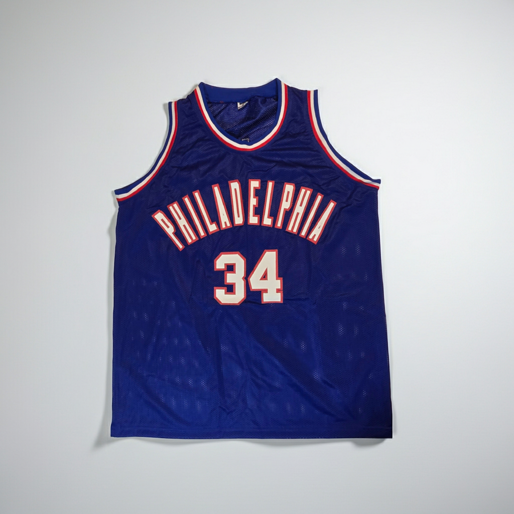 Charles Barkley Philadelphia 76ers Autographed Basketball Jersey coa