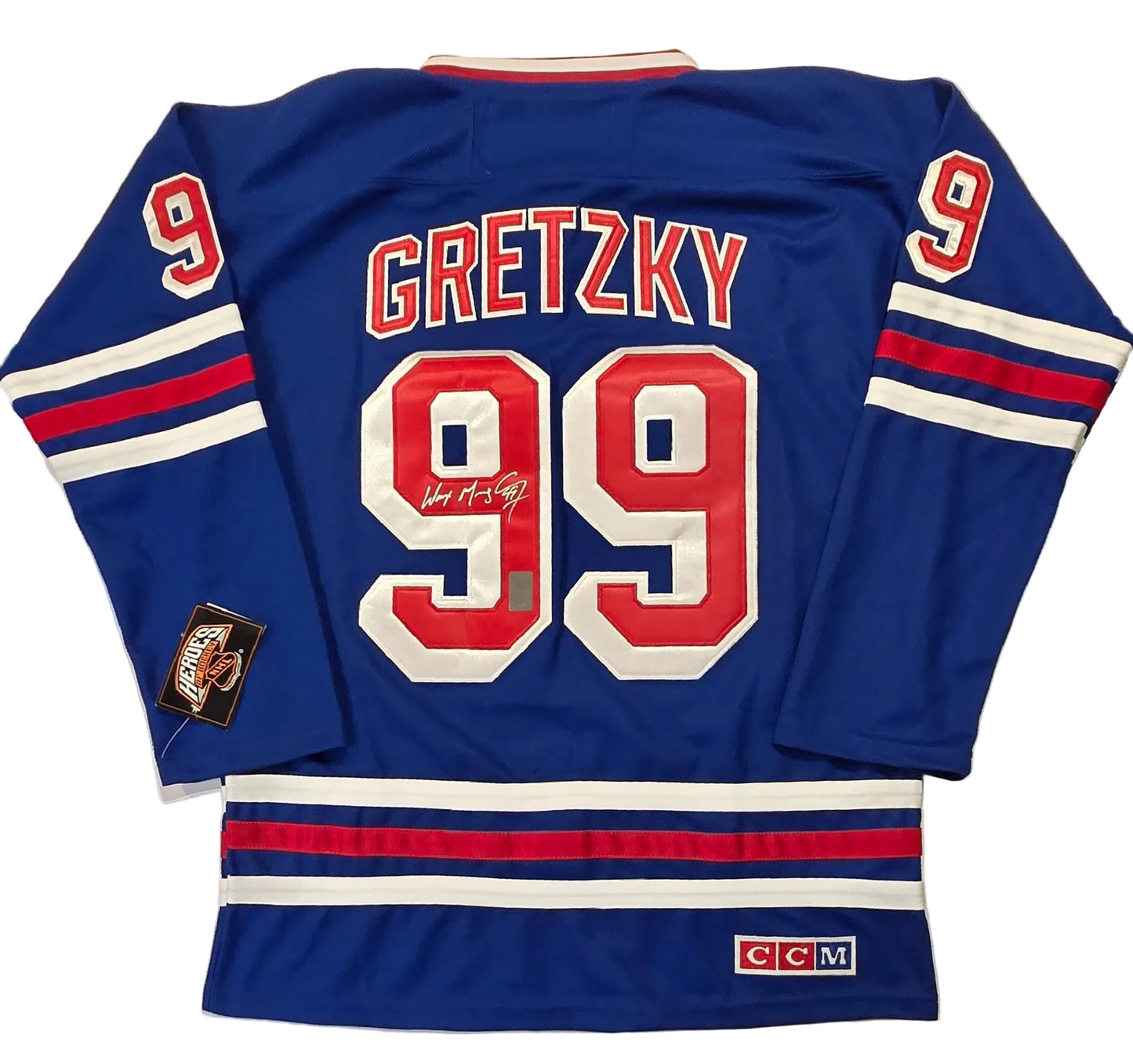 Wayne Gretzky of the NY Rangers autographed hockey jersey WG Authentic COA