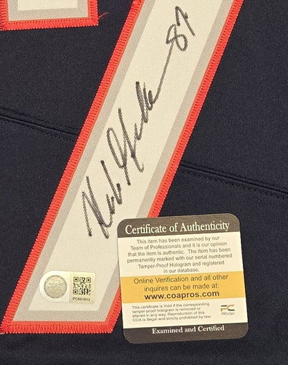 Certificate of authenticity pictured for Rob Gronkowski New England Patriots signed jersey