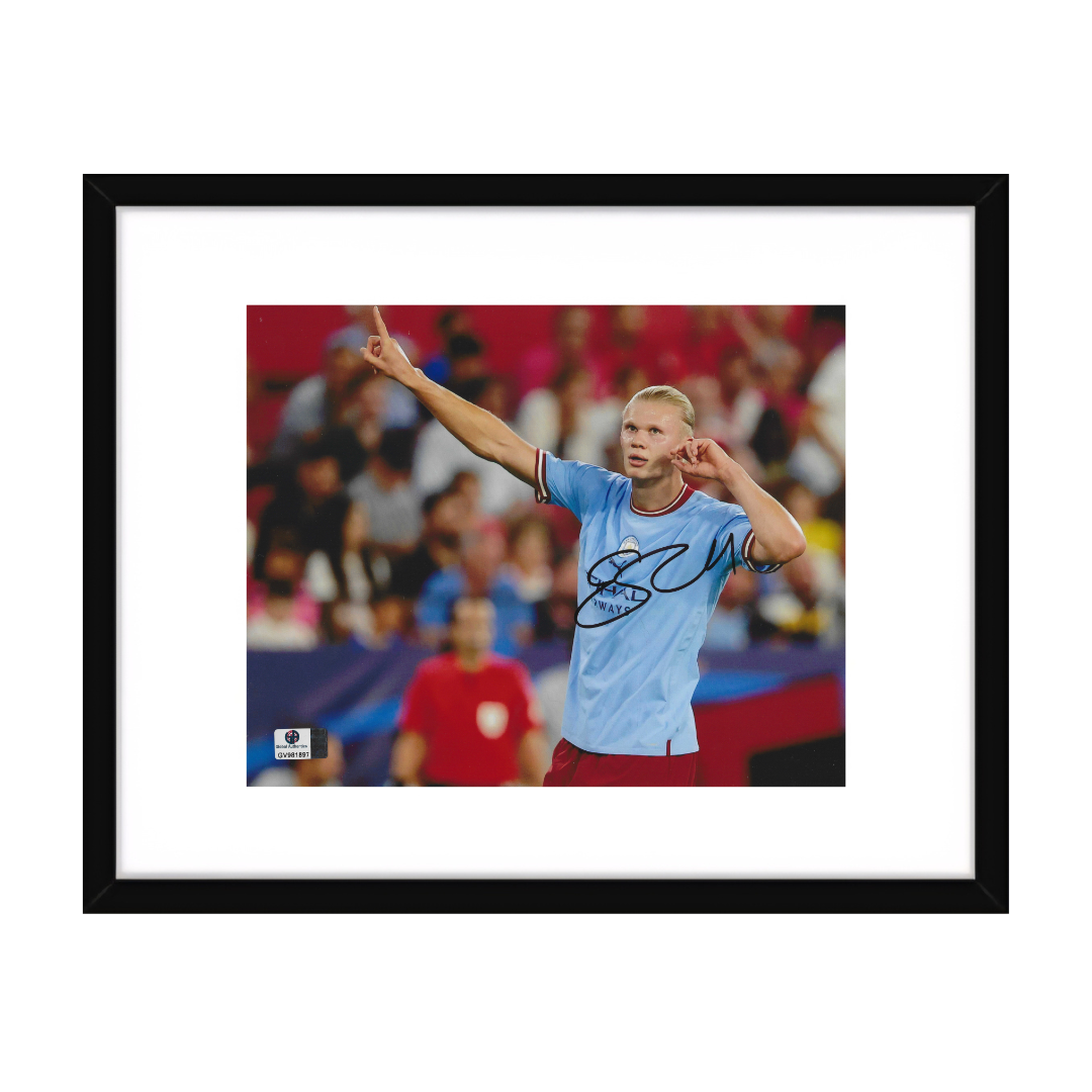 Erling Haaland Manchester City Autographed 8x10 Photo coa