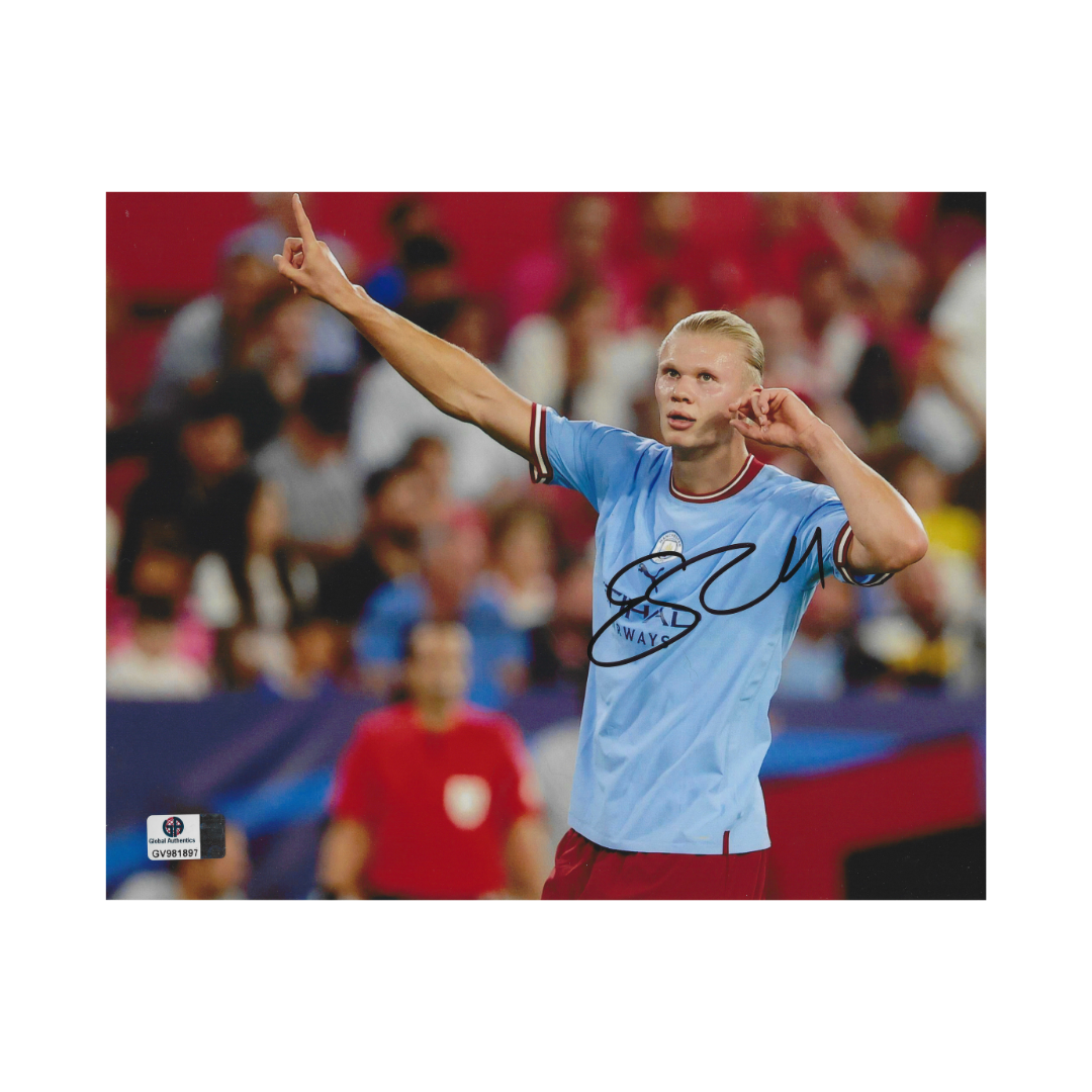 Erling Haaland Manchester City Autographed 8x10 Photo coa