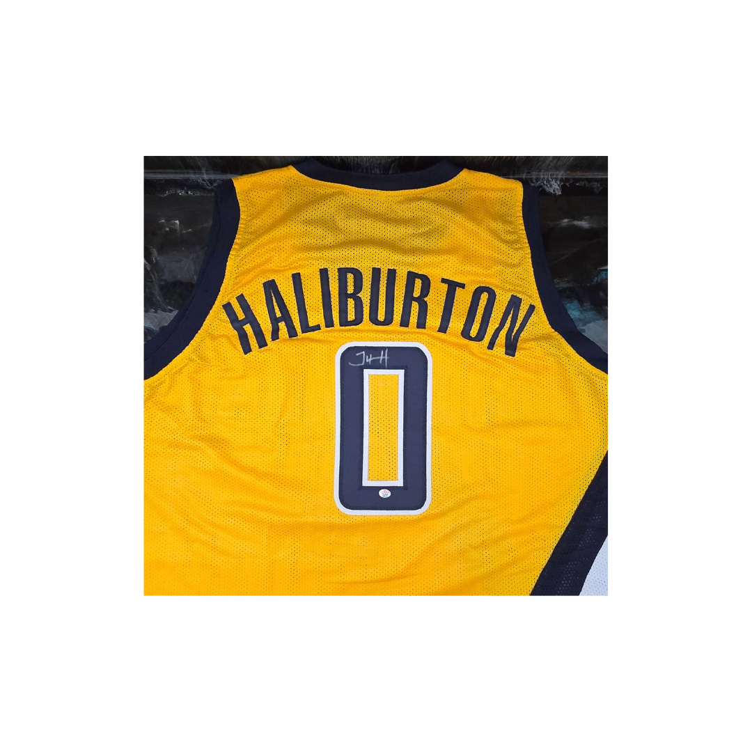 Tyrese Haliburton of the Indiana Pacers autographed basketball jersey COA