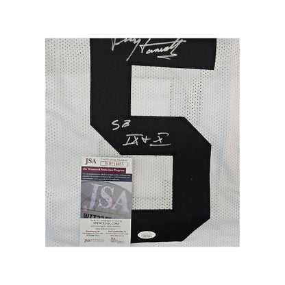 Terry Hanratty Pittsburgh Steelers autographed jersey inscription detail