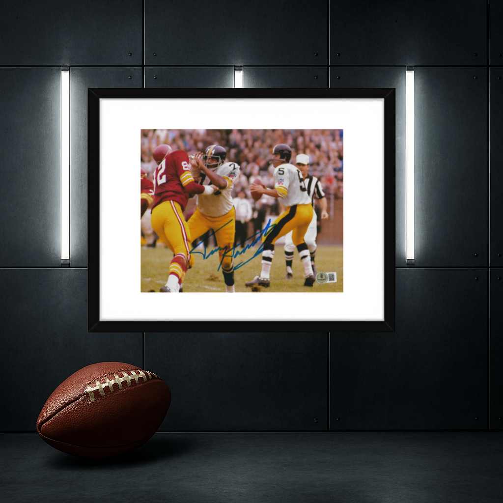 Terry Hanratty Pittsburgh Steelers Autographed 8x10 Photo Hologram W/Frame