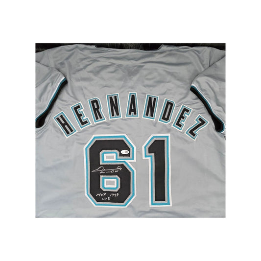 Livan Hernandez autographed signed inscribed jersey Florida Marlins JSA-Holo